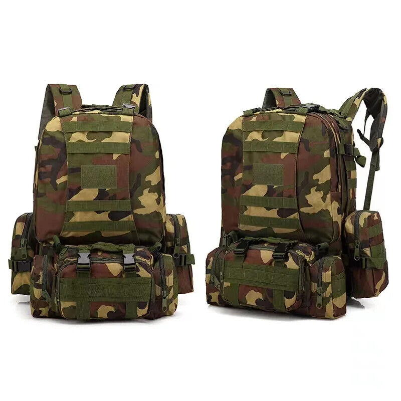 50L Tactical Backpack Backpacks 4 in 1 Molle Sport Bags Outdoor Hiking Camping