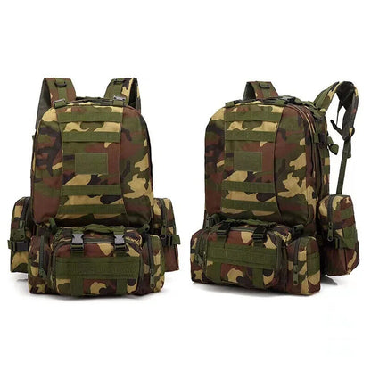 50L Tactical Backpack Backpacks 4 in 1 Molle Sport Bags Outdoor Hiking Camping