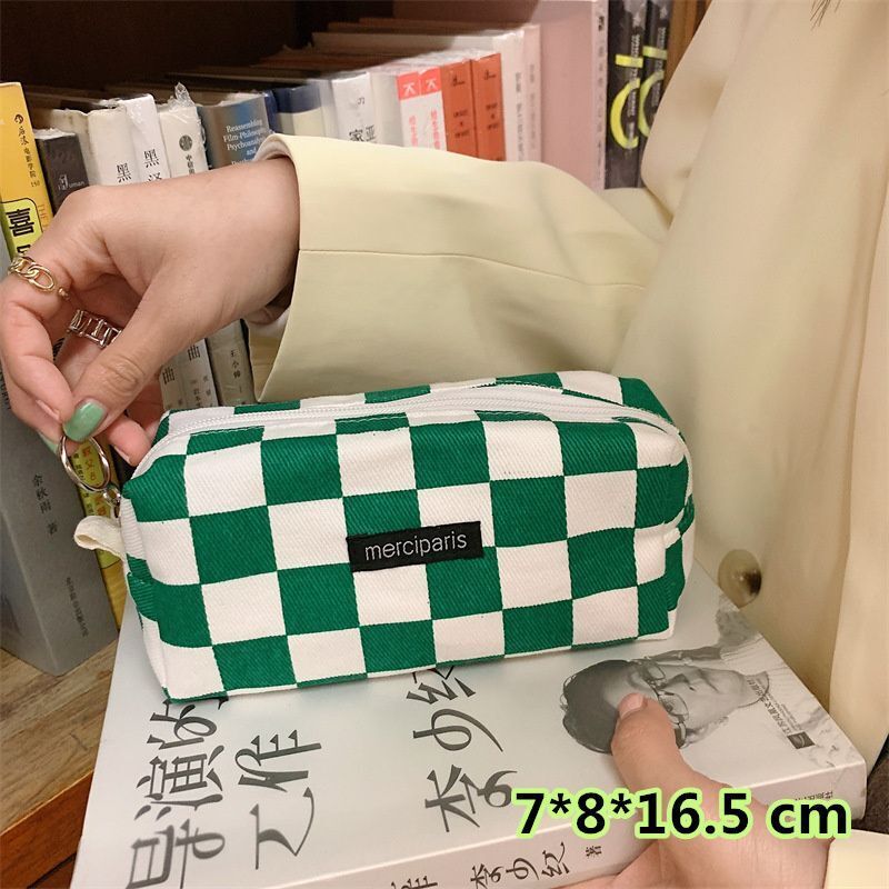 Plaid Traveling Makeup Cosmetic Storage Bag Handbags Wallet Organizer Cute Pouch