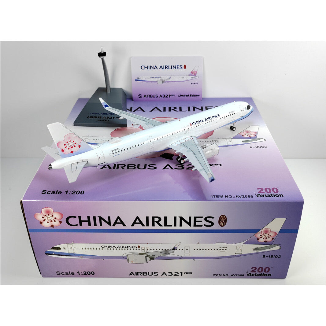 22cm 1:200 Aviation China Airlines Plane Airbus A321neo Diecast Aircraft Model