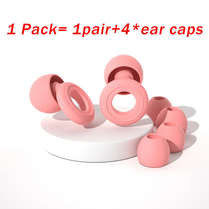 Reusable Silicone Ear Plugs Noise Cancelling Earplugs Protector Study Sleep Swim