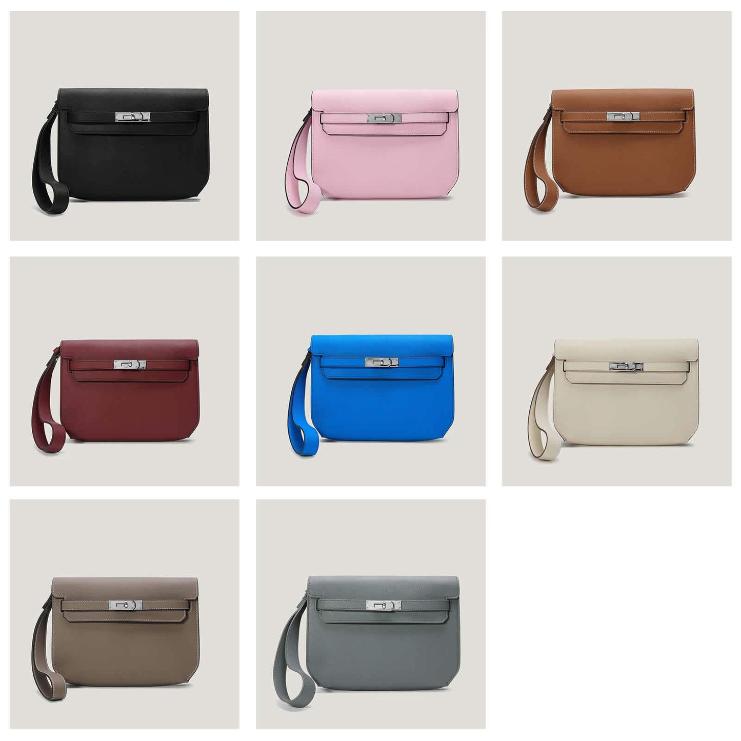Small Flap Real Leather Belt Clutch Purse Briefcase Shoulder bag Satchel Handbag