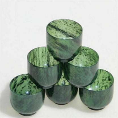 1PC China Handmade Natural Jade Carving Natural Agate Bowl Kung Fu Tea Bowl