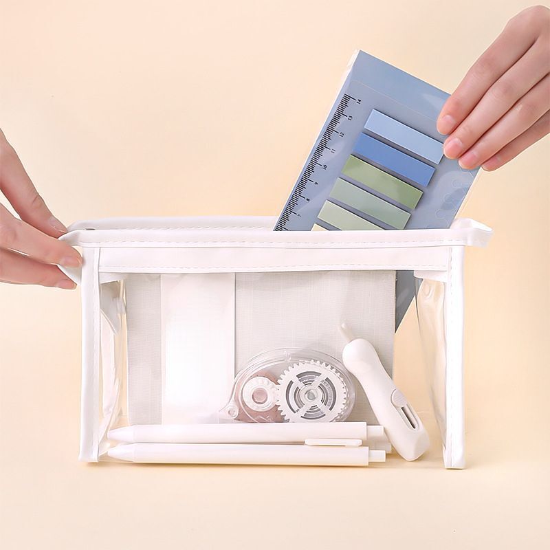 Transparent Cosmetic Bag Zipper Clear Makeup Purse Travel Toiletry Storage Pouch