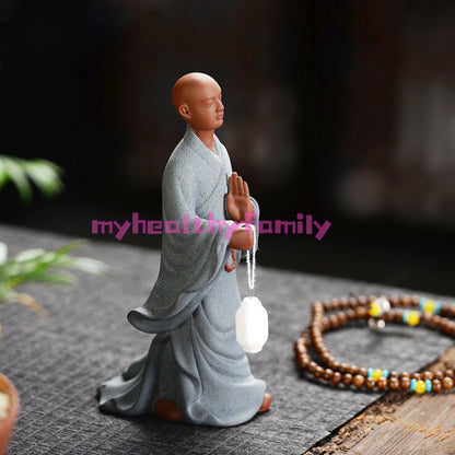 Taoism Style Tea Pet Home Table Decoration Zisha Porcelain Monk With Light New