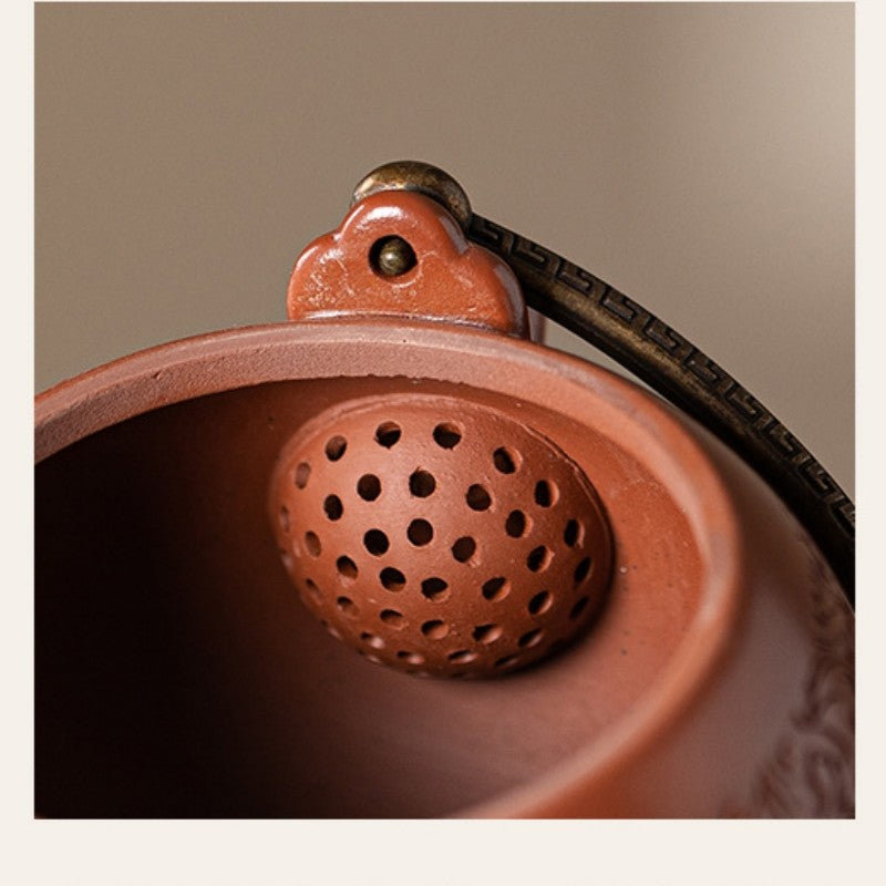 Antique Style Pottery Tea Pot High-arched Handle Teapot Ceramic Pot 200ml China