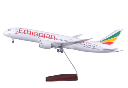 1:130 43CM Ethiopian BOEING 787 Airplane Landing Gear Resin Aircraft Plane Model