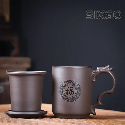 Chinese Yixing Purple Clay Teacups Raw Ore Handmade Master Cup