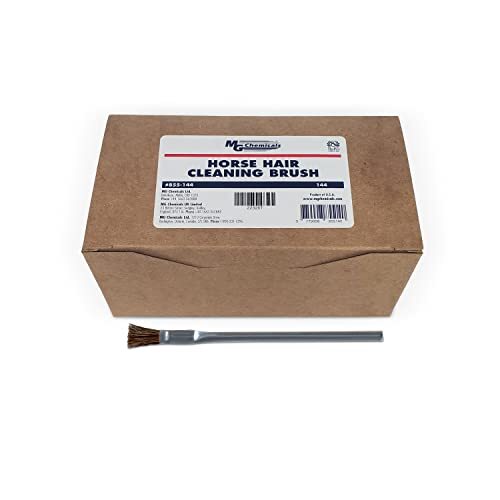 MG Chemicals Box of 144 Horse Hair Cleaning Brushes, 6" Tin Handle, 3/4" Trim L