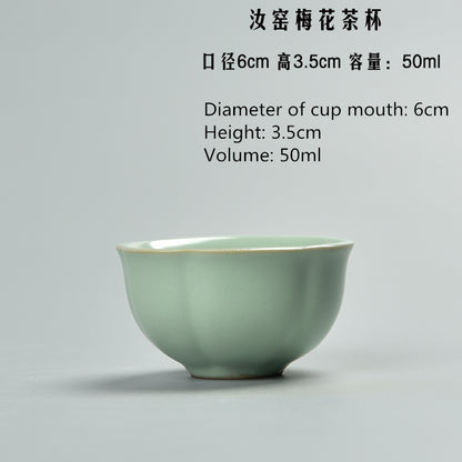 tea cup ruyao craft ceramic porcelain cup of tea chinese kung fu tea set cups