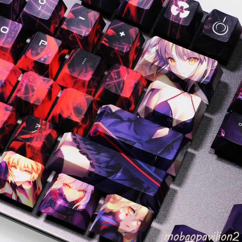 New 108 Keys Anime Fate/stay Night Keycap Set for Mechanical Keyboard Fast Ship