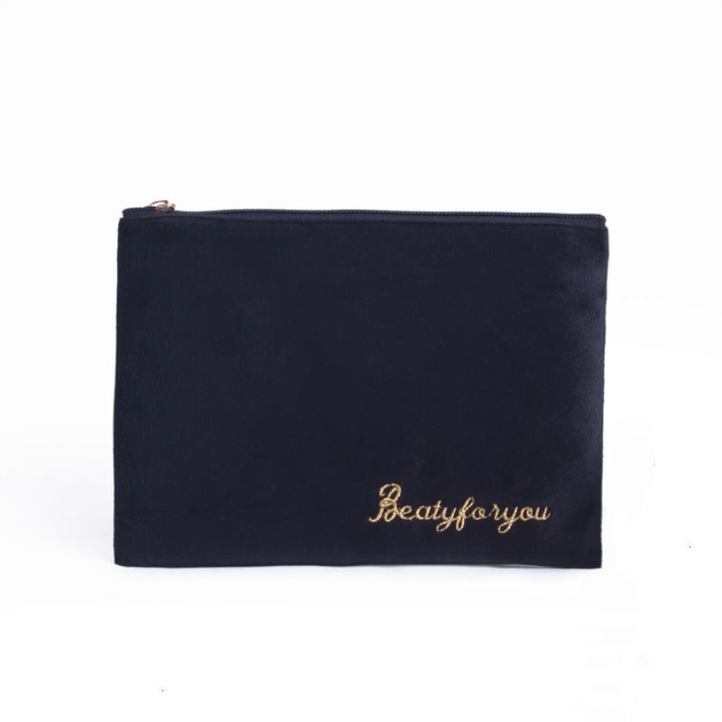 Cosmetic Bag Soft Velvet Make Up Storage Toiletry Package Travel Organizer Pouch