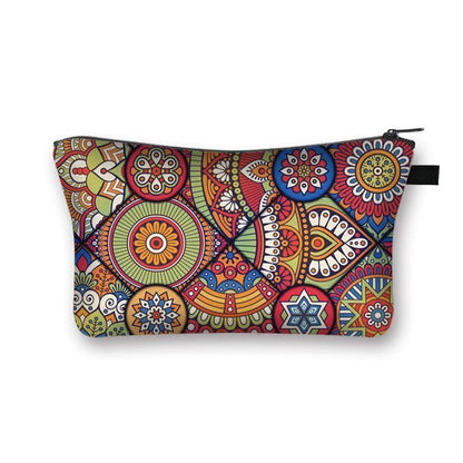 Vintage Pattern Multifunctional Cosmetic Bags Organizer Gothic Wallet Polyester