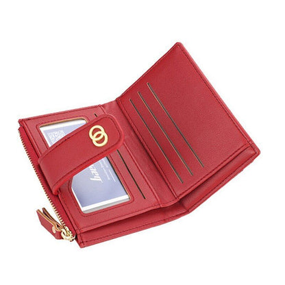 Synthetic Leather Wallet Purse Card Holder Coin Money Bag Zipper 12.5*9.5*2.5 CM