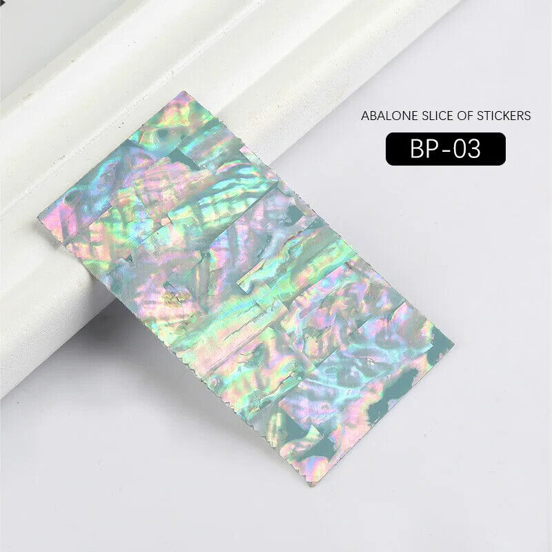 Nail Art Tool 3D Abalone Shell Slice Sticker Flakes Adhesive Decals DIY Manicure