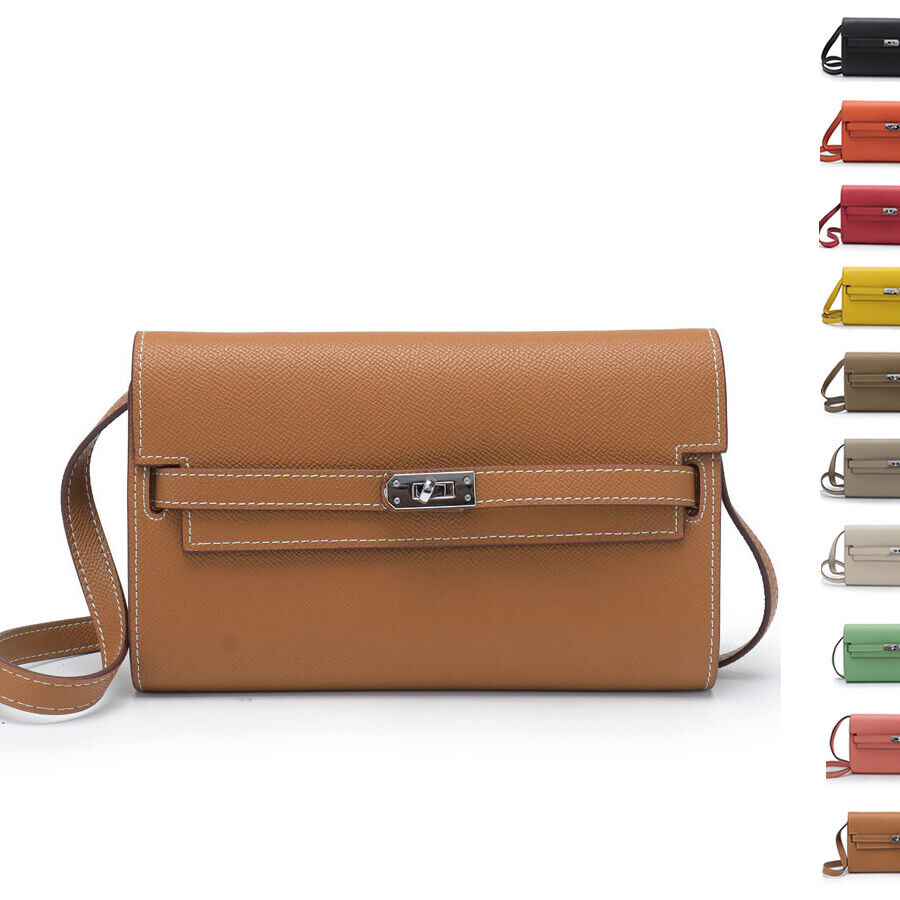 Mini Real Leather Flap Envelope Clutch Phone Wallet Shoulder Bag Purse Crossbody