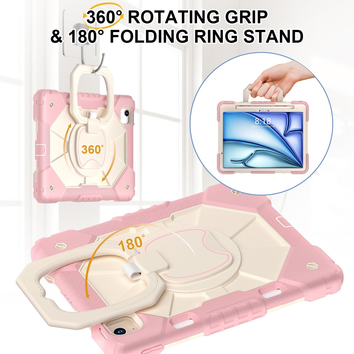 Silicone Hard Protective Tablet Cover For iPad Pro 9.7/10th/11/12/13(2024)/mini6