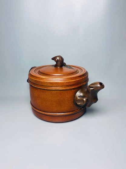 Chinese Yixing Zisha Clay Handmade Exquisite Teapot（汪寅仙 品名 双色桃子壶）