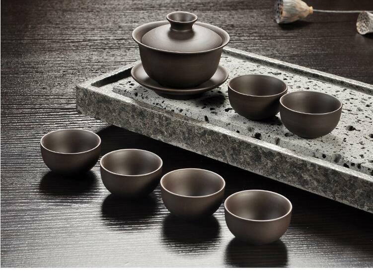 China Kung Fu Purple Sand Teapot Tea Set Ceramic Teapot Cup Handmade Drinkware