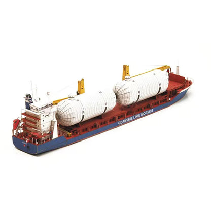 1/400 Polish Gdansk Cargo Ship Model Handmade DIY Paper Model Ornament Display