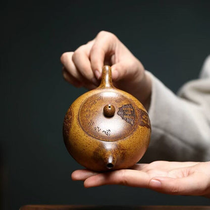 Yixing Purple Clay Teapot 170cc,Chinese Zisha Teapot,Full-handmade Gongfu Teapot