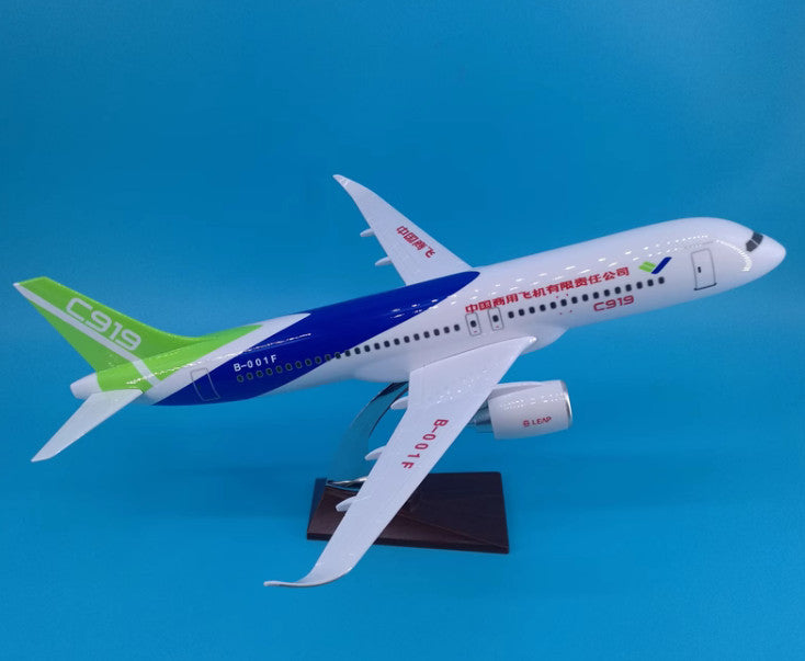 47CM CHINA COMAC C919 B-001F Commercial Airplane Resin Aircrarft Plane Model