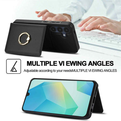 Wallet Case for Samsung Galaxy A16 A26 5G A36 A56 with Card Holder Rotation Ring