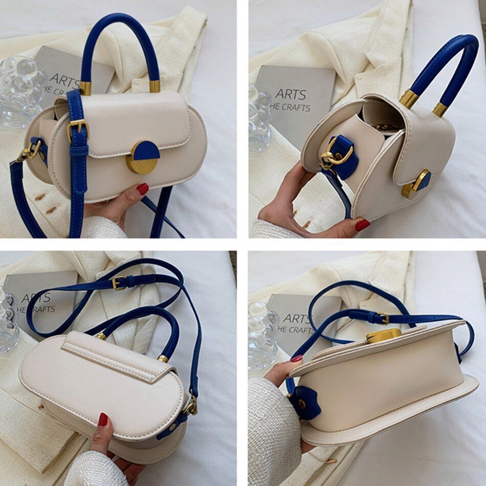 Candy Color Small Bag Handbag Synthetic Leather Shoulder Messenger Crossbody Bag