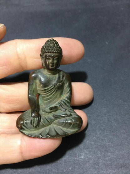 Old Tibetan Buddhism Bronze Medicine Buddha Sakyamuni Buddha Statue