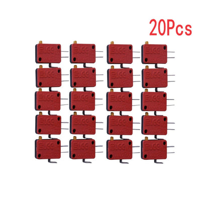 10/20Pcs Red New 3 Pin Microswitch Push Button For Arcade Mame Jamma Games F