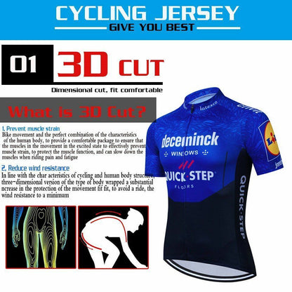 Cycling Jersey Set Quick Step Team Clothing Road Bike Suit Bicycle Bib Short MTB