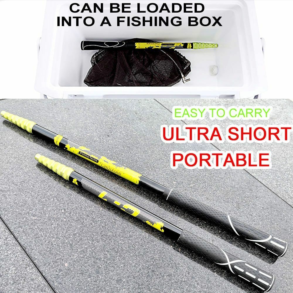 Folding Fishing Net Ultralight Portable Carbon Triangle Fly Hand Dip Tackle Tank