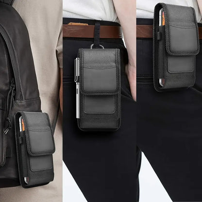 Vertical Cell Phone Holster Pouch Wallet Case With Belt Clip For iPhone Samsung