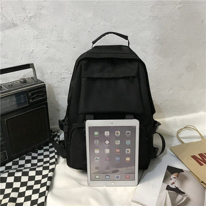 Fashion Backpack Waterproof Laptop Rucksack School Anti-theft Travel Bag Black