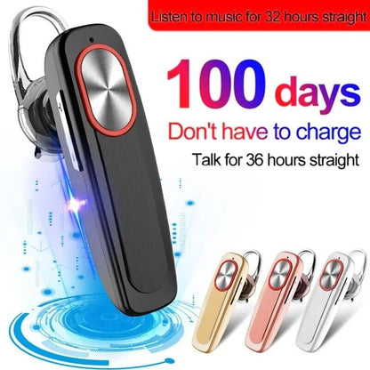 Wireless Bluetooth 5.0 Earpiece Headset Driving Trucker Earbuds Noise Cancelling