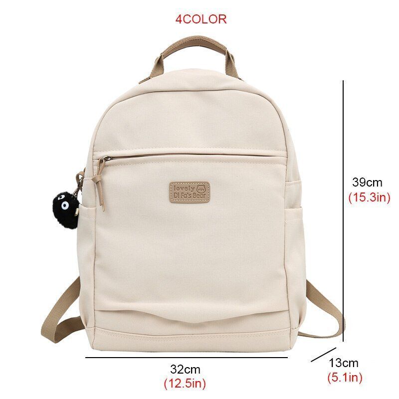 Waterproof Nylon Backpack Multifunction Traveling Bag Soft Schoolbag 39*13*32 CM