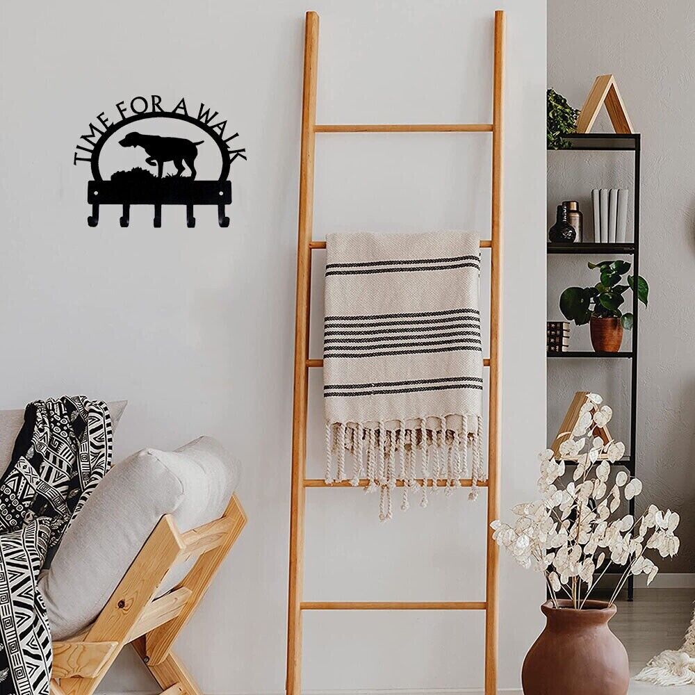 Wall Mounted Hook Up Pendant Wall StickersTime for A Walk Key Rack Wall Art