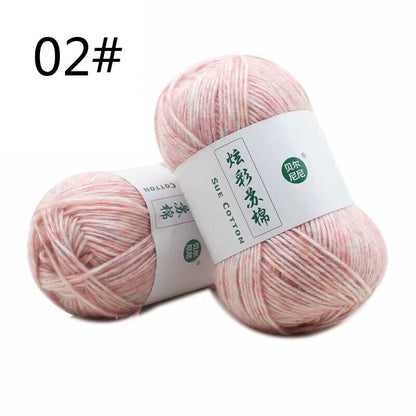 Hot Sale 100g Colourful Cotton Hand Skeins Soft Yarn Weave Crochet Knitting Yarn