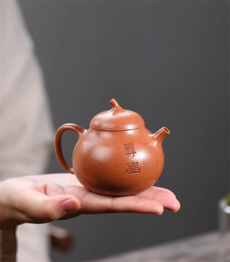 190cc chinese Yixing Handmade Zisha teapot JiangPo ni eggplant Gongfu HU Tea Pot