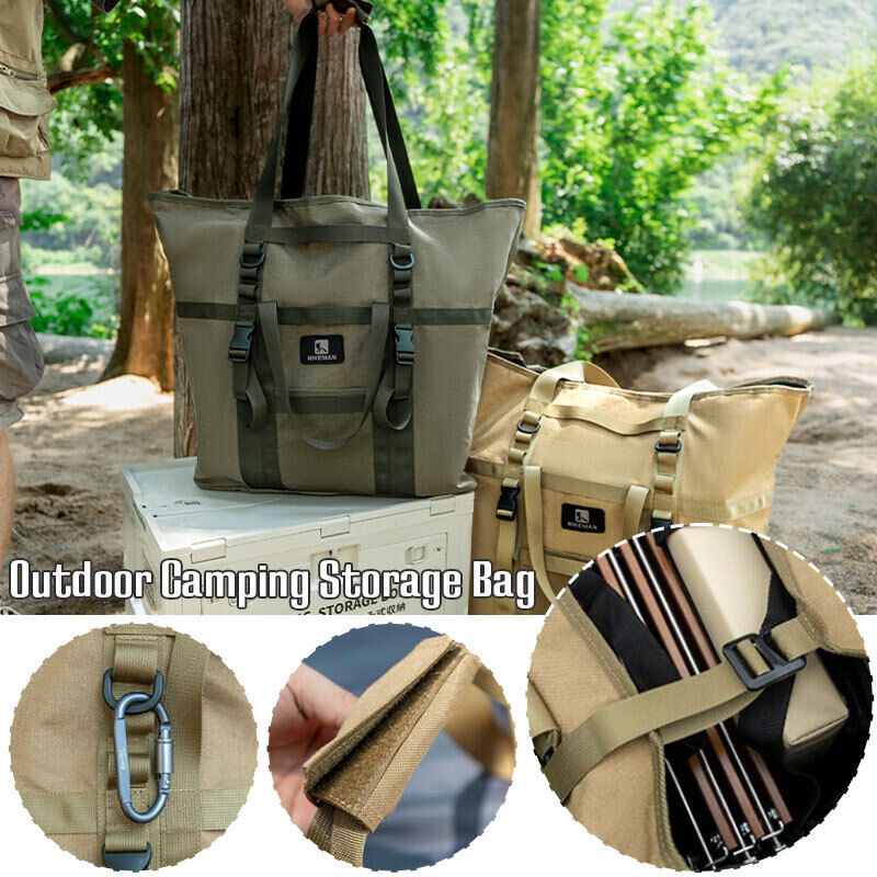 60L Outdoor Camping Storage Bag Large Capacity Backpack Tent Canopy Tote Handbag