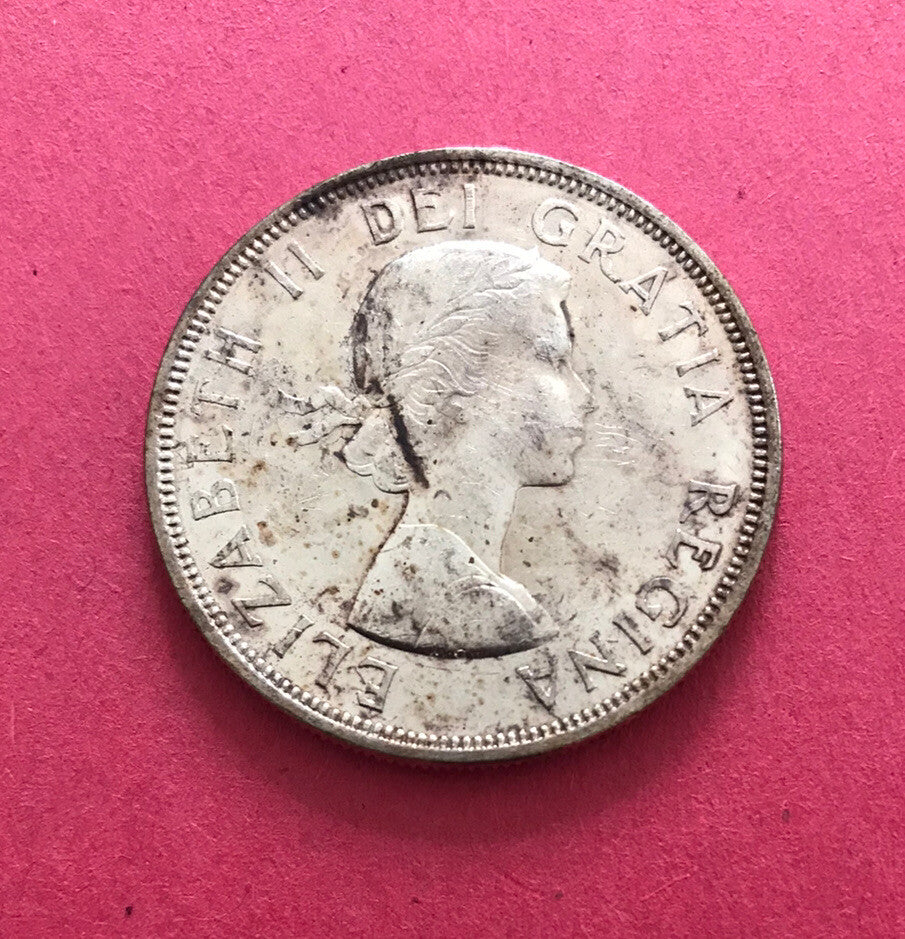 1964 Canada $1 Silver Coin 100th Anniv. of Charlottetown Quebec Queen Elizabeth
