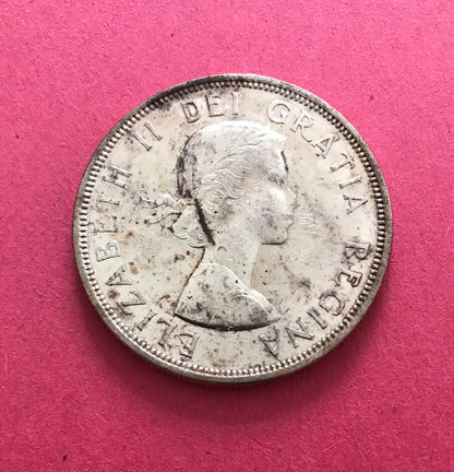 1964 Canada $1 Silver Coin 100th Anniv. of Charlottetown Quebec Queen Elizabeth