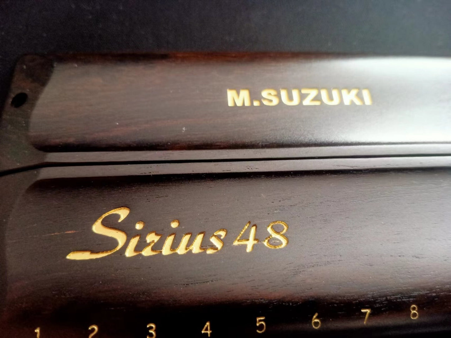 Handmade Sandalwood Cover Plate for Sirius Suzuki S-48 DIY Harmonica