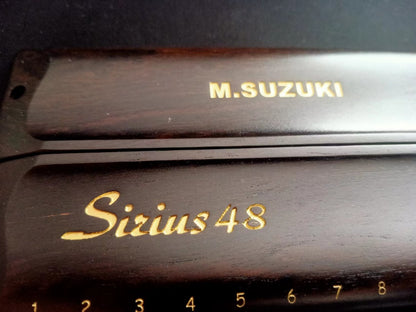 Handmade Sandalwood Cover Plate for Sirius Suzuki S-48 DIY Harmonica