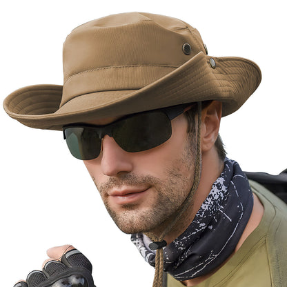 Wide Brim Sun Hat Men Women Breathable Bucket Cap Summer Fishing UV Protection