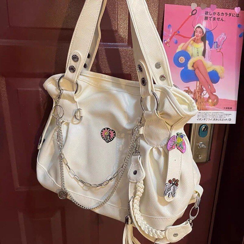 Shoulder Bag Tote Big Purse Handbag Leather Shopper Zipper 35*25*15 CM 1 Strap