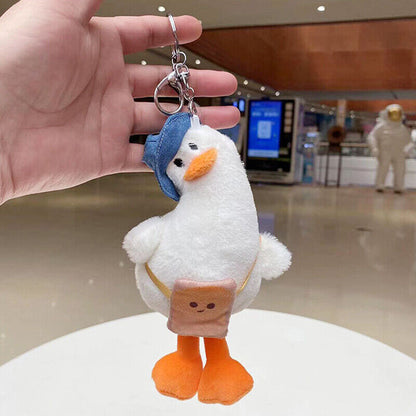 Cute Plush Keychain Women Doll Keychain Cartoon Lovely Duck Car Bag Accessory