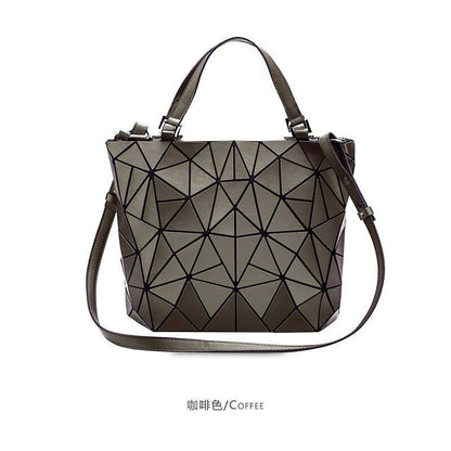 Hologram Bag Frosted Matte Crossbody Purse Bucket Bag Geometric Shoulder Handbag