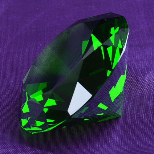 New 80mm Crystal Diamond Paperweight Solid Color Wedding Gifts 3.15" W