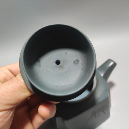 Vintage Chinese Yixing Purple Clay Teapot Zisha Ceremony Carving Collectible Art